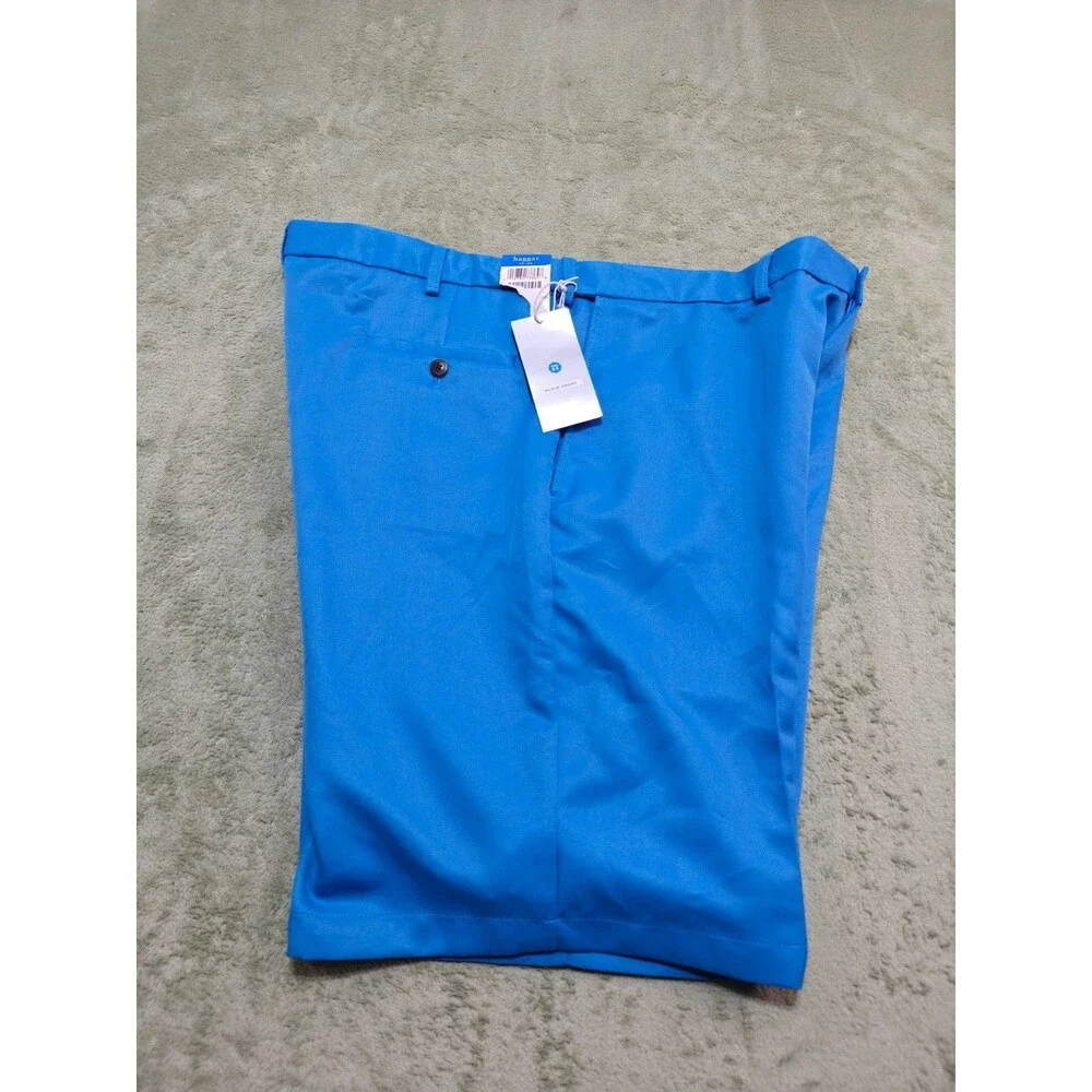 Haggar Cool 18 Mens Golf Shorts Size 42 Blue Performance Moisture Wicking NWT